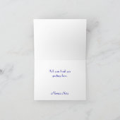 Rood, Wit, & Blauw Voetbal Thema Dankkaart Bedankkaart (Binnen)