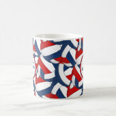 rood wit blauw volleybal team kleuren coach cadeau koffiemok (Center)