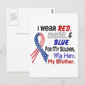 Rood wit blauw voor mijn broer briefkaart (Voorkant / Achterkant)
