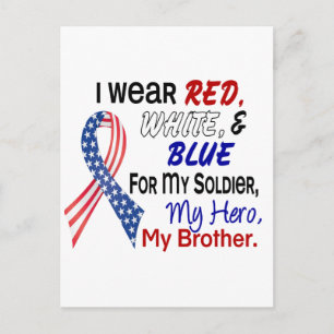 Rood wit blauw voor mijn broer briefkaart