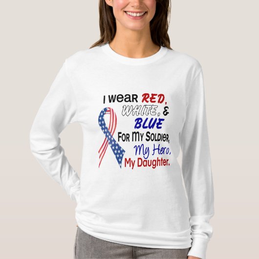Rood wit blauw voor mijn dochter t-shirt (Voorkant)