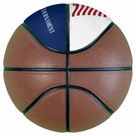 Rood wit & blauw/VS vlag / 4 juli Basketbal (Rechts)