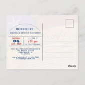 Rood, wit, blauw Vuurwerk 4 de Uitnodiging van Jul (Achterkant)