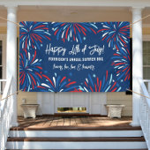 Rood Wit Blauw Vuurwerk 4th of Juli Partij Douane Spandoek