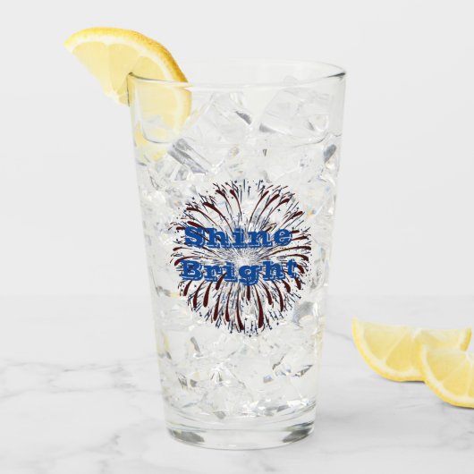 Rood Wit Blauw Vuurwerk Glas (Voorkant ijs)
