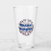Rood Wit Blauw Vuurwerk Glas (Voorkant)
