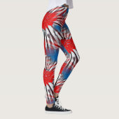 Rood Wit Blauw Vuurwerk Leggings (Rechts)