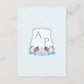 Rood Wit Blauw Wedding Crest QR Code Details Informatiekaartje (Achterkant)