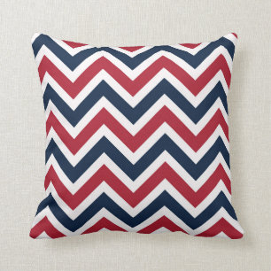 Rood Wit Blauw Zig Zag Sierkussen Nautisch