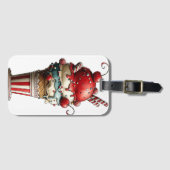 ROOD WIT BLAUW ZOMER IJSCOMER BAGAGELABEL (Voorkant (horizontaal))