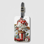 ROOD WIT BLAUW ZOMER IJSCOMER BAGAGELABEL (Voorkant (verticaal))