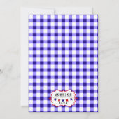 Rood Wit Blauw Zomer Picknick BBQ Familiereünie Save The Date (Achterkant)