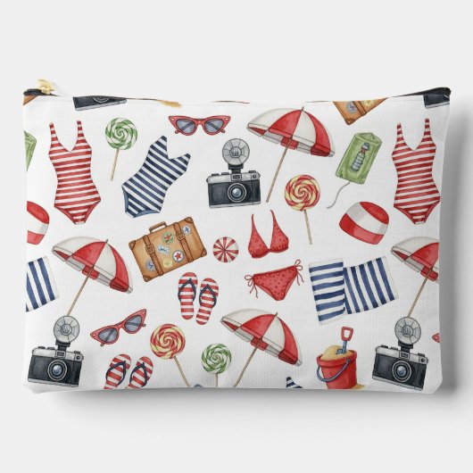 ROOD WIT BLAUW ZOMERVAKANTIE ARTIKELEN ETUI (Voorkant)