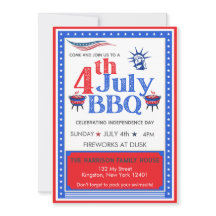 Rood Wit Blauwe 4 juli Feest BBQ-viering