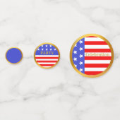Rood Wit Blauwe Amerikaanse Vlag Tafelconfetti Confetti (Voorkanten)