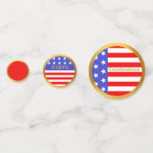 Rood Wit Blauwe Amerikaanse Vlag Tafelconfetti Confetti (Achterkanten)