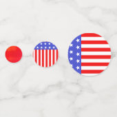 Rood Wit Blauwe Amerikaanse Vlag Tafelconfetti Confetti (Achterkanten)