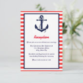 Rood Wit & Blauwe Anker - Ontvangst Uitnodiging (Staand voorkant)