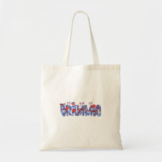 Rood Wit Blauwe Bloemige Oma 4 juli Tote Bag