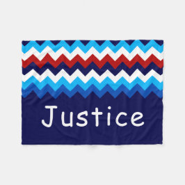 Rood Wit Blauwe Chevron Aangepaste Kleine Fleece D Deken