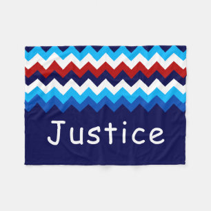 Rood Wit Blauwe Chevron Aangepaste Kleine Fleece D Deken