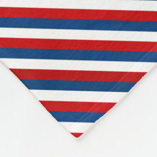 Rood Wit Blauwe Gestreepte Patroon Fleece Deken
