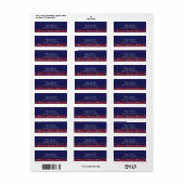 Rood Wit & Blauwe Glitter Lovertjes 4 juli Feest Etiket (Full Sheet)