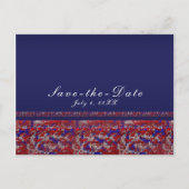 Rood Wit & Blauwe Glitters Sequins 4 juli Feest Aankondigingskaart (Voorkant)