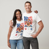 Rood Wit Blauwe Labrador Hond Amerikaanse 4 juli T-shirt (Unisex)