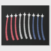 Rood Wit Blauwe Luchtmachtvlucht 4 juli Cadeaupapier (Vlak)