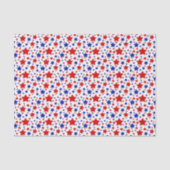 Rood wit blauwe patriottische sterrenpatroon tissu tissuepapier (Voorkant)