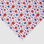 Rood wit blauwe patriottische sterrenpatroon tissu tissuepapier (Detail)