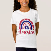 Rood, wit, blauwe regenboog Amerika T-shirt (Voorkant)