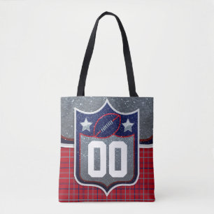 Rood Wit Blauwe School Voetbaltrui Tote Bag