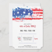 Rood Wit & Blauwe Spat Amerikaanse Vlag Kaart (Voorkant)