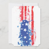 Rood Wit & Blauwe Spat Amerikaanse Vlag Kaart (Achterkant)