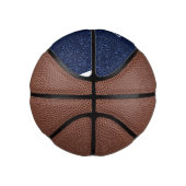 Rood, Wit, Blauwe Ster 4 Juli Glitter Basketbal (Rechts)