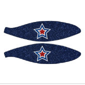 Rood, Wit, Blauwe Ster 4 Juli Glitter Basketbal (Panelen)