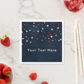 Rood Wit & Blauwe Sterren Denim Aangepaste Feest Servet (Insitu)