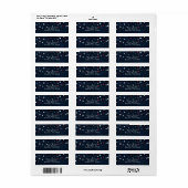 Rood Wit & Blauwe Sterren Denim Feest Uitnodiging Etiket (Full Sheet)
