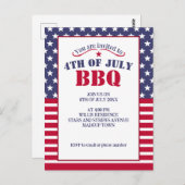 Rood Wit Blauwe Sterren Strepen USA vlag 4 Juli BB Briefkaart (Voorkant / Achterkant)