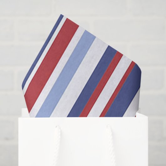 Rood wit blauwe streep tissuepapier (Cadeauzakje)