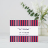 Rood Wit Blauwe Strepen Adreswijziging Briefkaart (Staand voorkant)