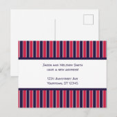 Rood Wit Blauwe Strepen Adreswijziging Briefkaart (Voorkant / Achterkant)