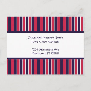Rood Wit Blauwe Strepen Adreswijziging Briefkaart