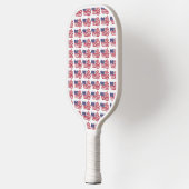 Rood wit blauwe vlag Herhalingspatroon Pickleball Paddle (Links)