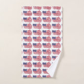 Rood Wit Blauwe Vlag Patroon Ontwerp Bad Handdoek (Handdoek)