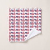 Rood Wit Blauwe Vlag Patroon Ontwerp Bad Handdoek (Wasdoekje)