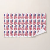 Rood Wit Blauwe Vlag Patroon Ontwerp Bad Handdoek (Handdoek)
