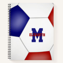 rood wit blauwe voetbalteamkleuren monogram